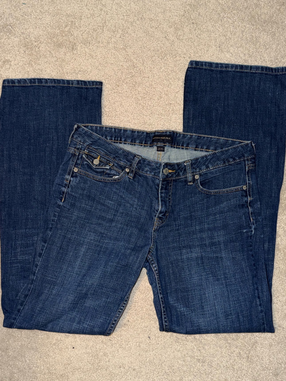 Banana Republic Women's Bootcut Jeans - Dark Blue Denim